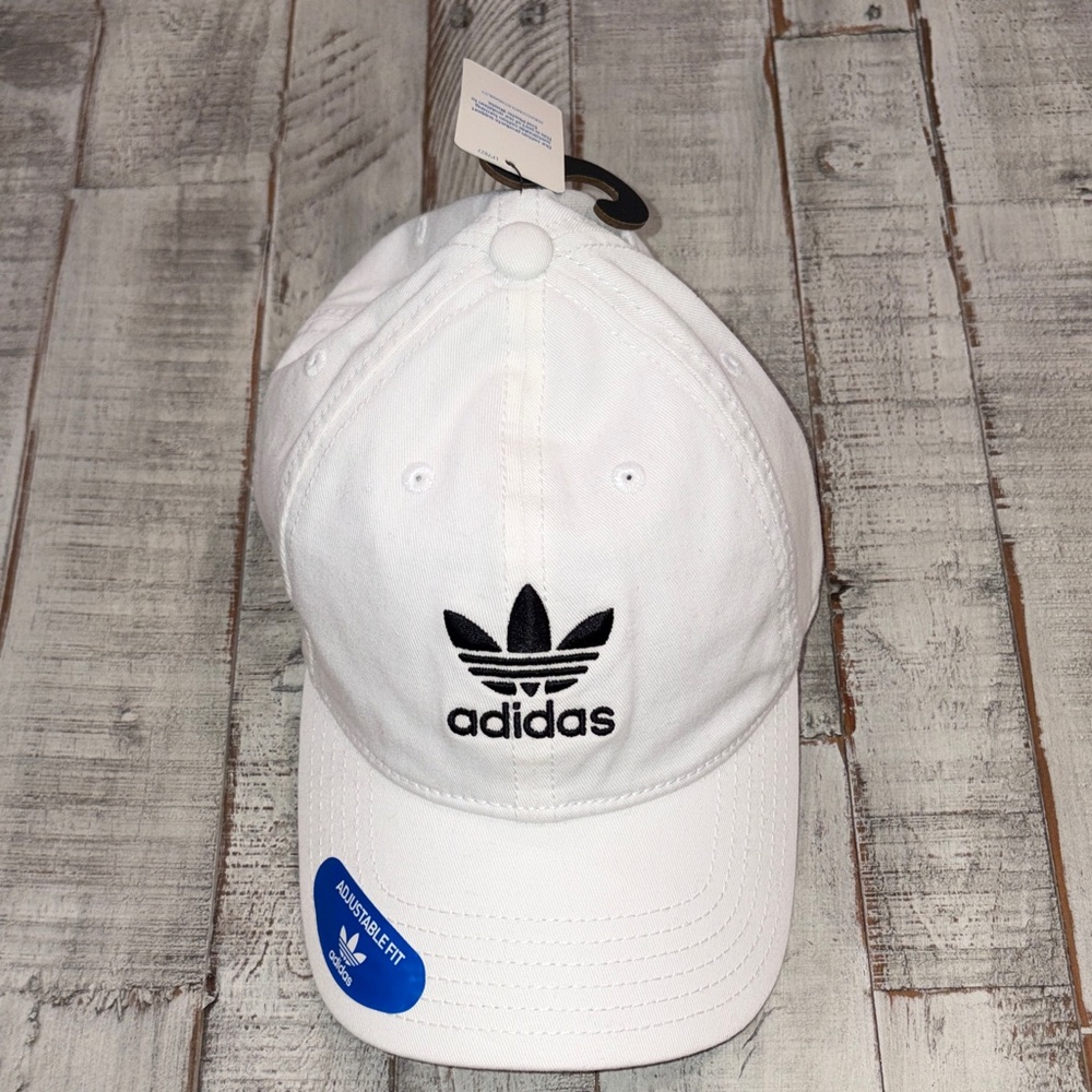 Adidas Unisex White Adjustable Fit Hat